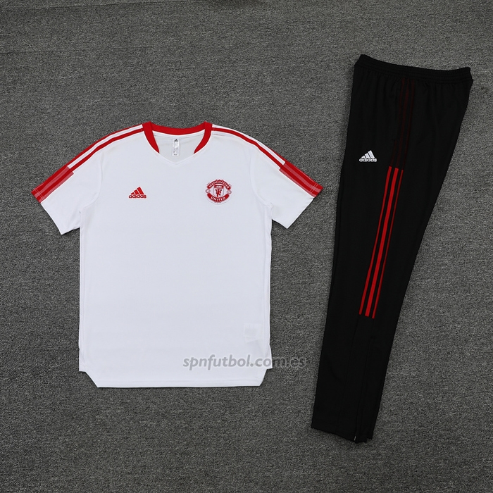 Chandal del Manchester United Manga Corta 2023-2024 Blanco